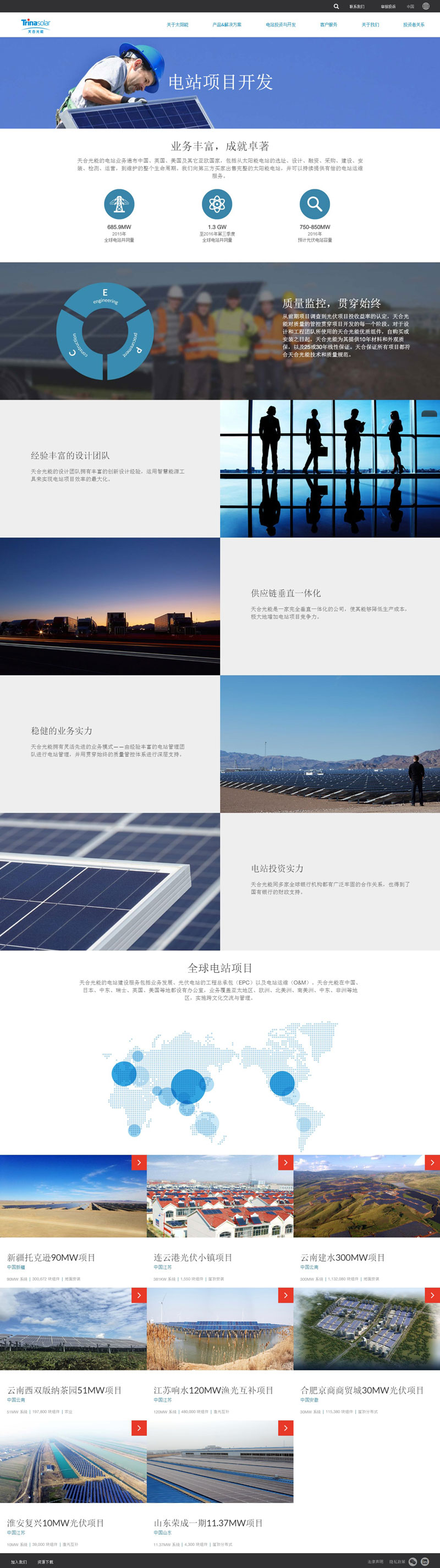 天合光能化工網(wǎng)頁設計案例