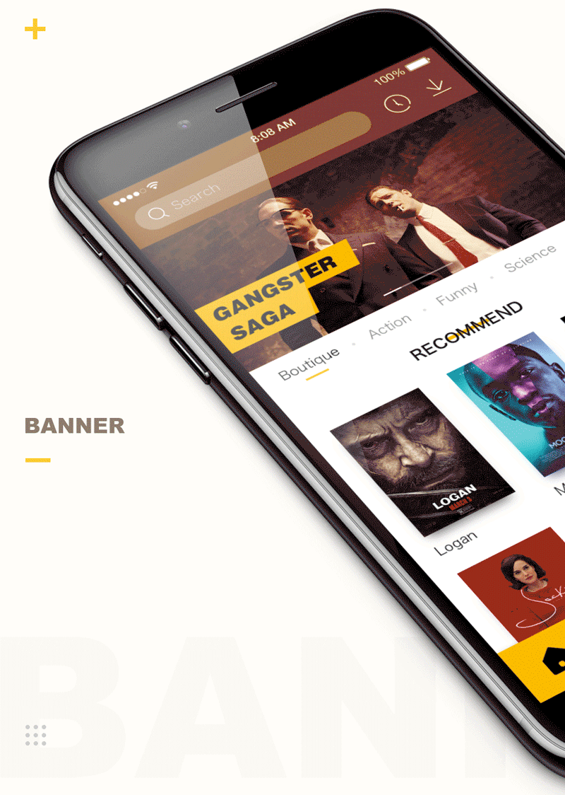 電影app設計,電影app界面設計-banner